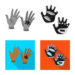 Vector design of silhouette and safety symbol. Collection of silhouette and comfort stock vector illustration.