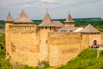 Fototapeta na wymiar Medieval fortress in the Khotyn.