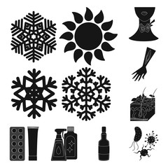 Isolated object of healthcare and medical icon. Set of healthcare and dermatology stock vector illustration.