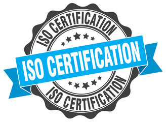 iso certification stamp. sign. seal