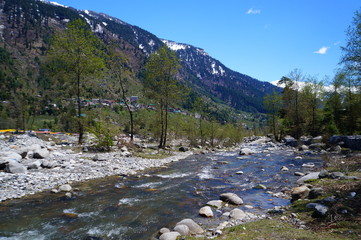 river in the mountains