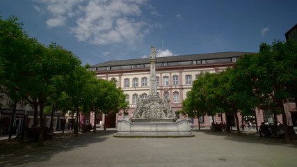 St. George's Fountain (Georgsbrunnen),The fountain was built in the beautiful Rococo style., Trier, Germany, europe, July 2018