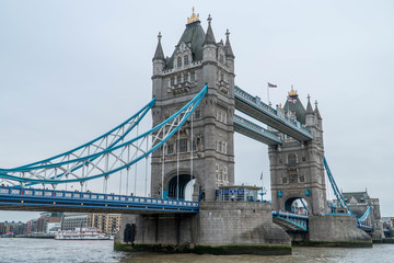 Fototapeta na wymiar Tower Bridge In London In April 2019