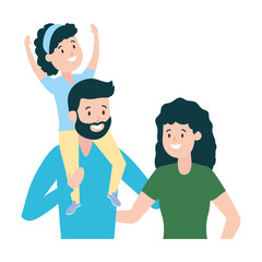 dad mom and daughter