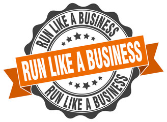 run like a business stamp. sign. seal