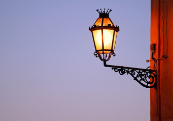 Fototapeta na wymiar Art nouveau lamp in Sicily