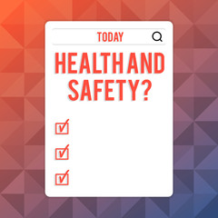 Text sign showing Health And Safety question. Business photo text regulations and procedures intended to prevent accident Search Bar with Magnifying Glass Icon photo on Blank Vertical White Screen