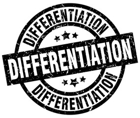 differentiation round grunge black stamp