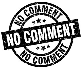 no comment round grunge black stamp