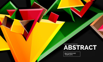 Squares and triangles geometrical background