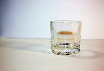 glass on white background