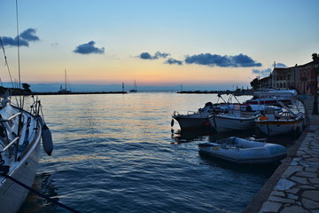 Greece,island Paxos-harbor Gaios before the sunrise
