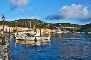 Fototapeta na wymiar Greece,island Paxos-morning in the harbor Gaios