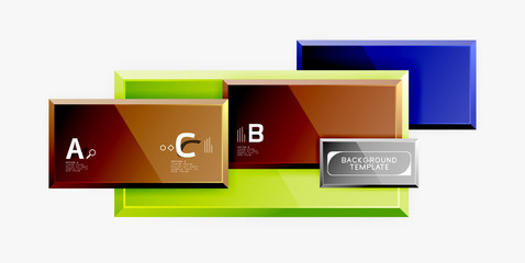 Fototapeta premium Abstract square composition for background, banner or logo