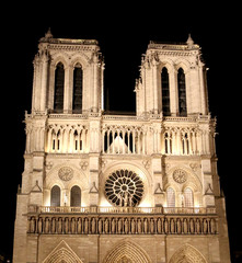 Fototapeta na wymiar facade of Notre Dame Cathedral in Paris before the fire