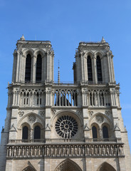 Fototapeta na wymiar Cathedral of Notre Dame de Paris in France before the fire