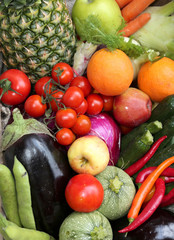 fresh fruits and vegetables from the greengrocer