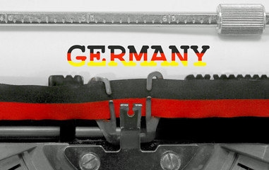 TEXT Germany with national colors flag