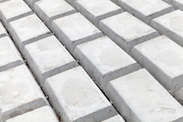 White concrete blocks. Industrial photo