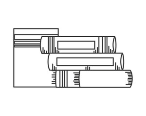 books stacked school supplies