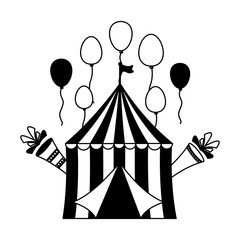 carnival tent balloons