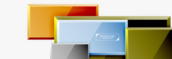 Abstract square composition for background, banner or logo