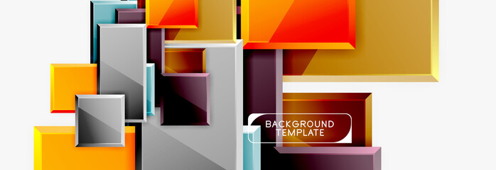 Abstract square composition for background, banner or logo