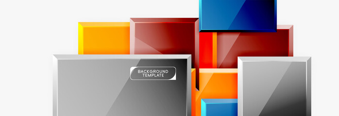 Fototapeta premium Minimal square banner abstract background