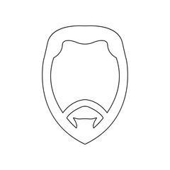 face with beard icon. Element of Barber for mobile concept and web apps icon. Outline, thin line icon for website design and development, app development