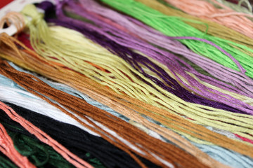 Obraz premium colorful floss threads