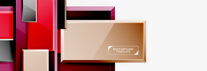 Fototapeta premium Minimal square banner abstract background