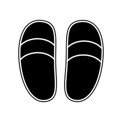 Slippers icon. Element of bathroom for mobile concept and web apps icon. Glyph, flat icon for website design and development, app development