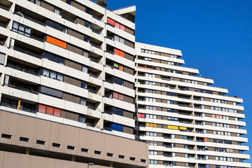 Big contemporary luxury apartment buildings, penthouse