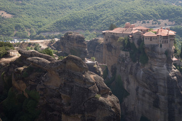 Naklejka premium Meteora monasteries and nature views , Greece - 2017 September 11.