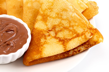 Classic French Crepes with Chocolate Hazelnut Spread