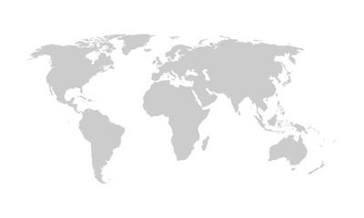 World map - gray vector detail design