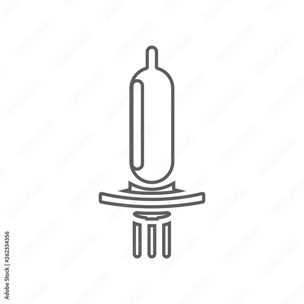 Poster halogen bulb icon. element of car repear for mobile concept and web apps icon. outline, thin line ic
