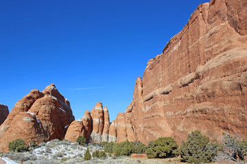 Arches National Park, Utah, in winter