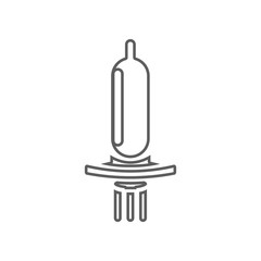 halogen bulb icon. Element of Car repear for mobile concept and web apps icon. Outline, thin line icon for website design and development, app development