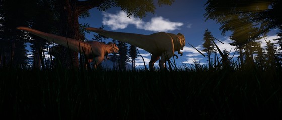 Extremely detailed and realistic high resolution 3D illustration of a T-Rex Dinosaur © Sasa Kadrijevic