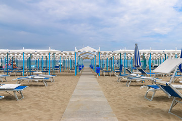 Empty beach, Italy, Riccione