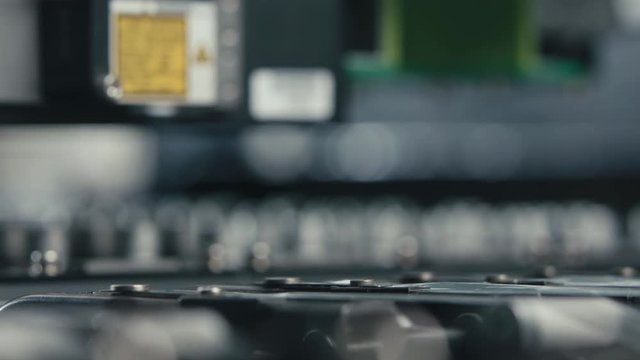 Producing Printed Circut Board. Advanced Robotic Arm Technology Producing Pcbs