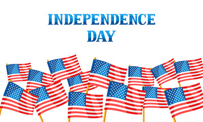 Fourth of July Independence Day greeting card.
