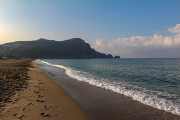 Harbor of Alanya and Cleopatra beach, Turkey