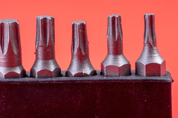 bit set for screwdriver close-up