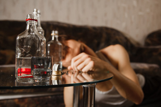alcoholism problem. alcoholic guy. bad habit. social disease. harm to health