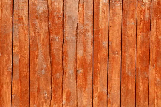 Brown wooden fence. Boards