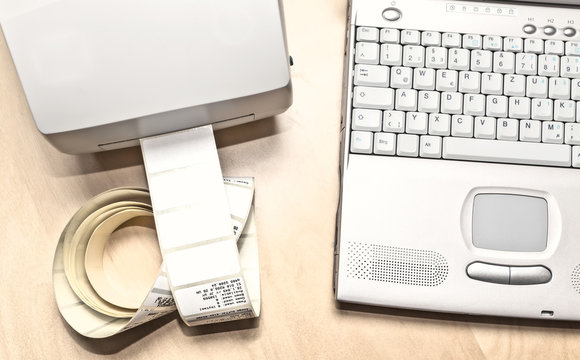 Computer and Label Printer