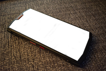 smartphone with blank screen display