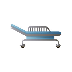 Adjustable modern hospital bed with orthopedic blue mattress